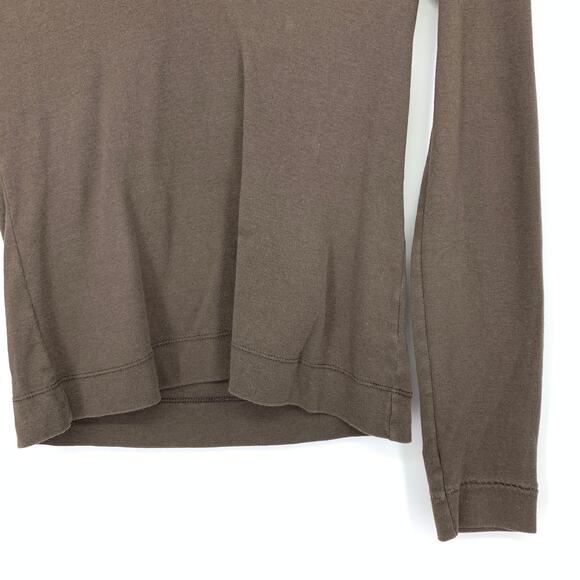 Sisley V-Neck Long Sleeve T-Shirt Womens Size Small Chocolate Brown - Picture 4 of 6